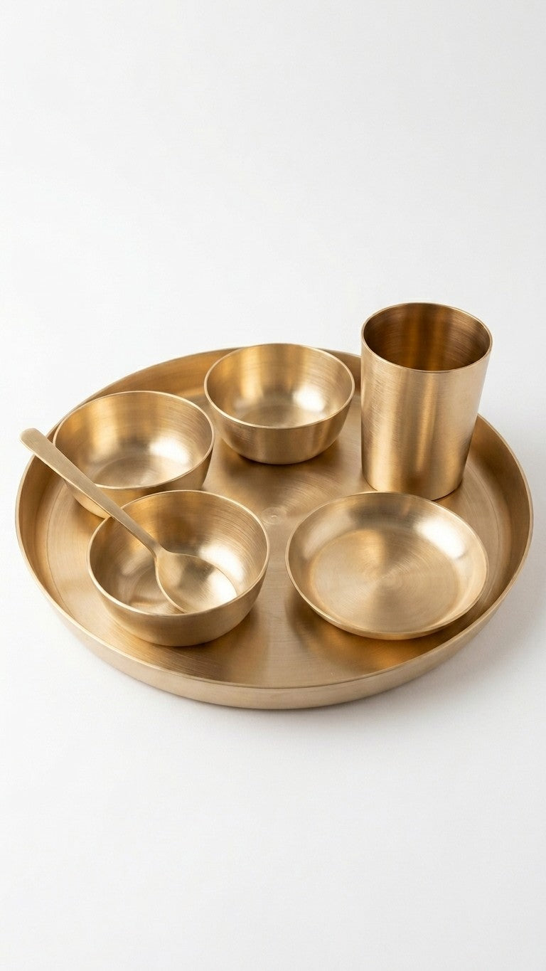 Kansa Thali Set – Complete (6 Pieces)