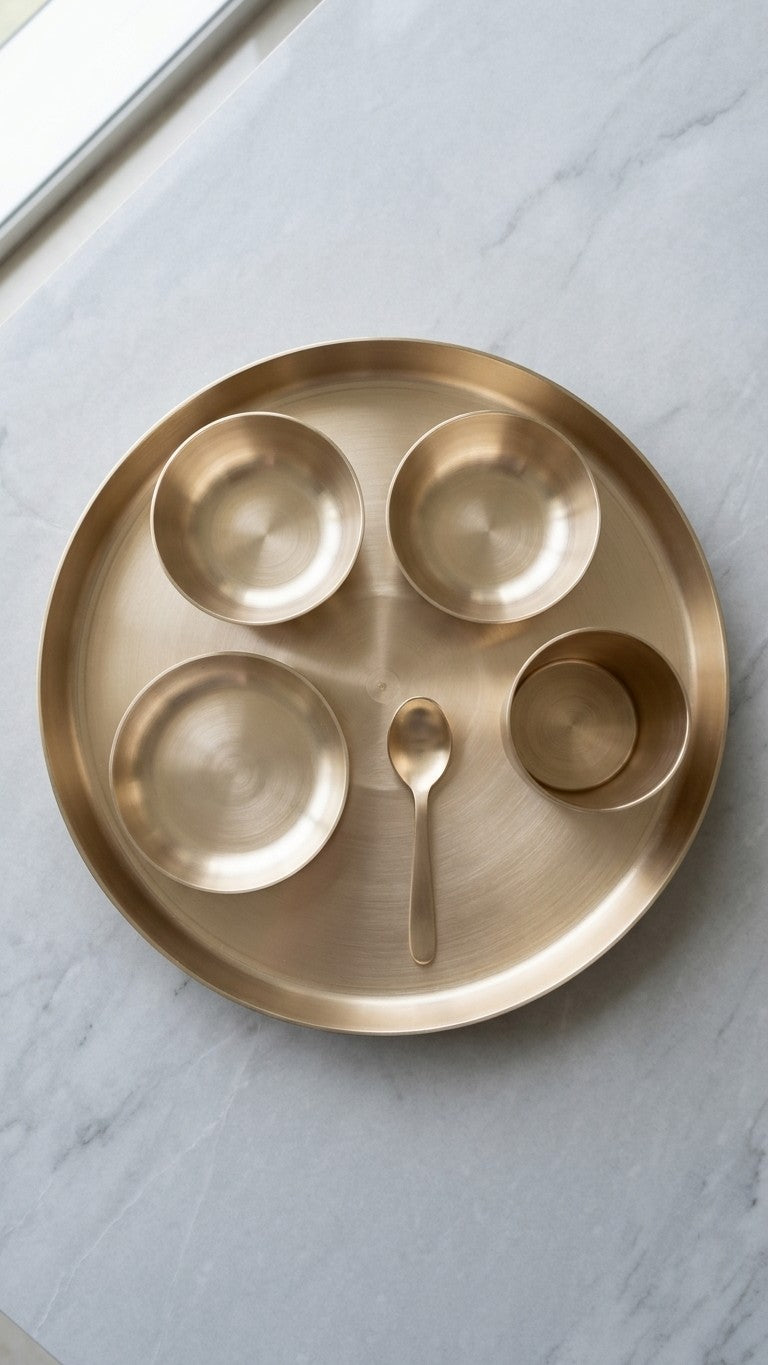 Kansa Thali Set – Complete (6 Pieces)