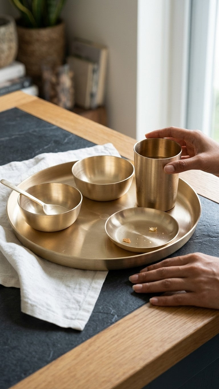 Kansa Thali Set – Complete (6 Pieces)